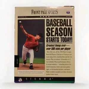 Front Page Sports Baseball '94 (1994) MS-DOS PC Game 3.5" Disk IBM Vintage W Box - Picture 1 of 17