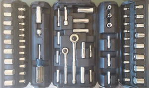 Rare/Vintage Sears Craftsman 62pc w/orig. folding case Metric & - EE-Socket Set - Picture 1 of 6