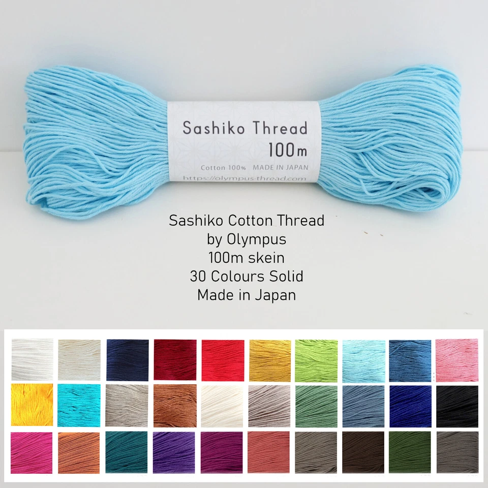 Sashiko Japanese Embroidery Cotton Thread Skein 100m by Olympus Japan Import