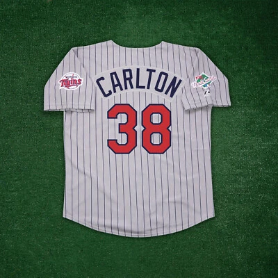 Steve Carlton 1987 Minnesota Twins World Series Cooperstown Men's Road Jersey - Image 1 of 4