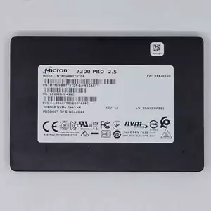 7.68TB MICRON SSD 7300 PRO U2 MTFDHBE7T6TDF Solid State Drive 2.5" NVMe 7680GB - Picture 1 of 3