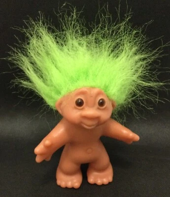 Vintage 1986 Dam Troll Doll 7” Figure Green Hair Thomas Dam No Clothes - Image 1 of 4