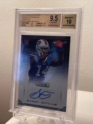 SAMMY WATKINS 2014 ROOKIES & STARS LONGEVITY AUTO RC #180 BGS 9.5 GEM MINT 💎 - Image 1 of 2