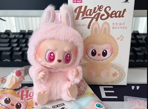 POP MART LABUBU Plush Dolls keychain have a seat DaDa (outer box is opened) - Picture 1 of 2