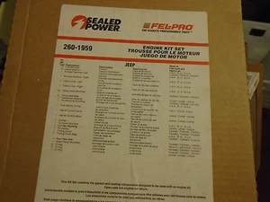 sealed power fits 2002-2005 dodge jeep 3.7l engine gasket kit 260 -1959 - Picture 1 of 3