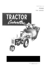Identification Chart Marvel Schebler Tractor Carburetors Sec. 3 Ford TSX Series - Picture 1 of 9