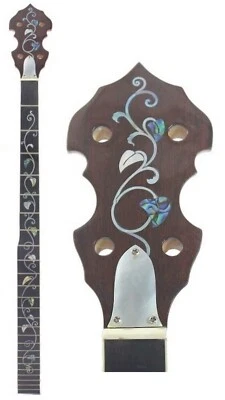 5 String Banjo Long Neck 25 frets Maple wood inlaid LBN156 - Image 1 of 3