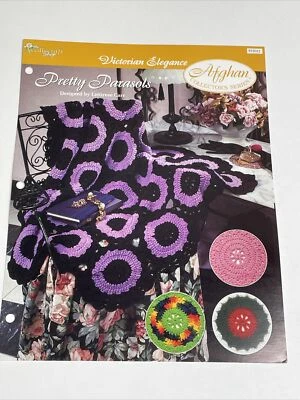 Pretty Parasols Afghan Victorian Elegance Crochet Pattern Needlecraft Shop - Image 1 of 4