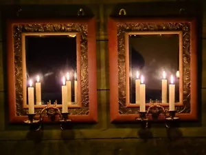 pair antique Aesthetic Movement candle sconces - Picture 1 of 24