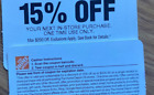 Home Depot 15% off IN STORE USE ONLY Coupon good till 09/30/2023