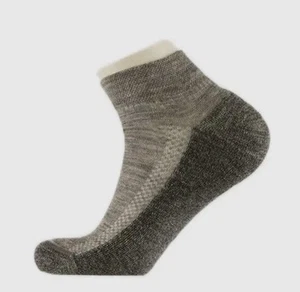 Alpaca Wool Gray Ankle Socks Hiking Lightweight Gifts For Women Men Sz Medium - Picture 1 of 4