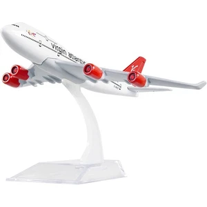 Retro 1/400 16cm Virgin Atlantic B747 Airplane Model Alloy Diecast Aircraft - Picture 1 of 8