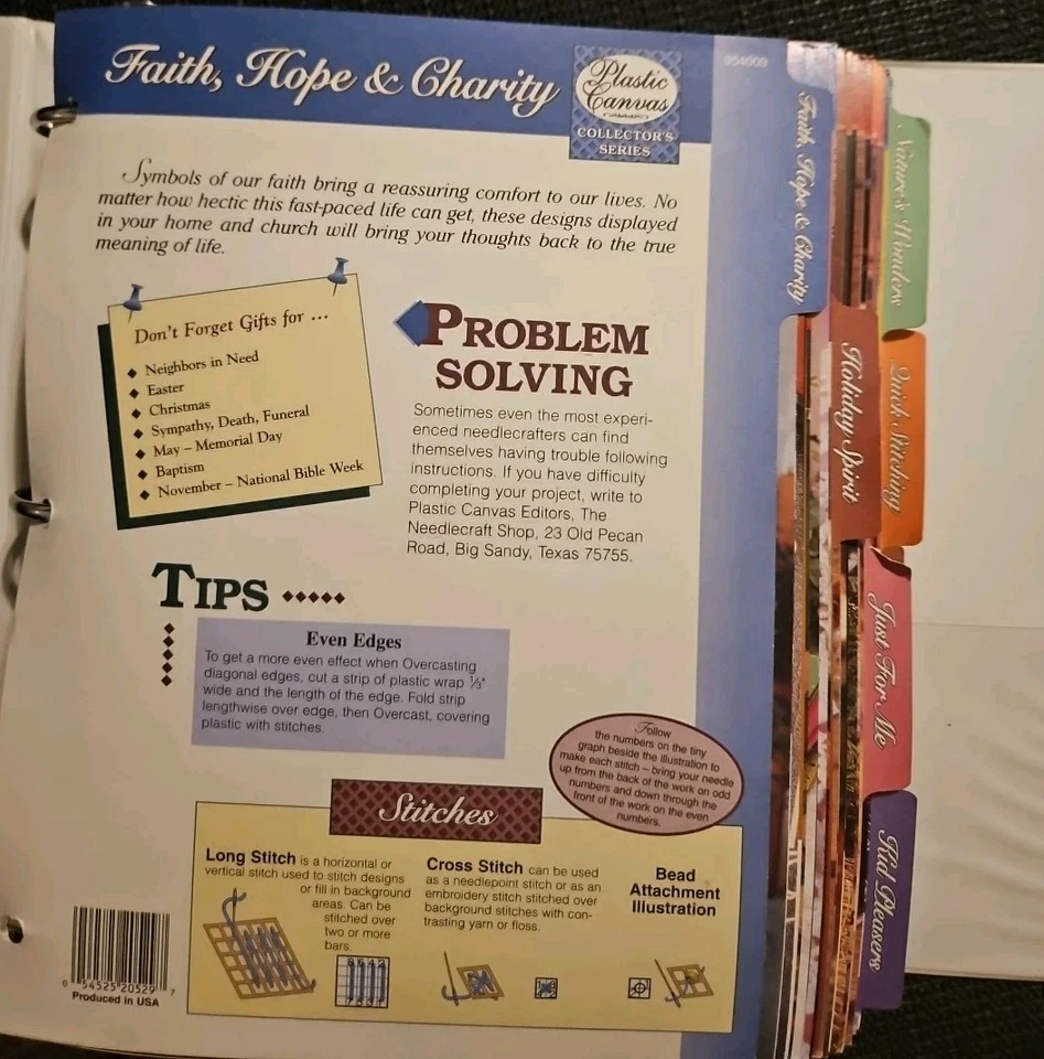 The Needlecraft Shop Plastic Canvas Collector's Series Binder W/ 108 + Patterns - Image 1 of 4