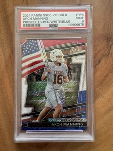 2024 Panini National VIP Arch Manning Red White & Blue Shimmer Prizm /25 PSA 0 - Picture 1 of 2