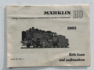 Anleitung Märklin H0, 3003 Original Von 1964 - Bild 1 von 3