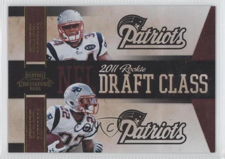 2011 Playoff Contenders Draft Class Gold Stevan Ridley Shane Vereen Rookie RC - Image 1 of 2