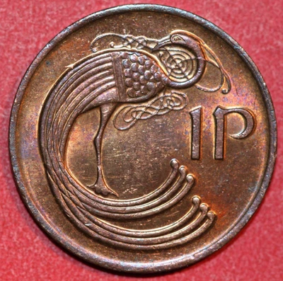 Ireland 1980 Penny Stylized Bird, Irish Harp- Foreign Coin  20.3mm - Image 1 of 2