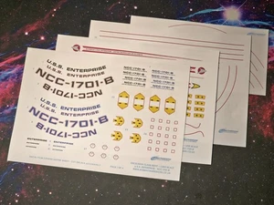 Custom Waterslide Decals for 1:350 Scale EXCELSIOR CLASS REFIT - ENTERPRISE-B - Bild 1 von 3