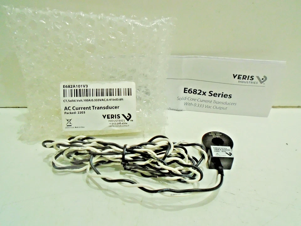 *NUEVO* TRANSDUCTOR DE CORRIENTE AC VERIS E682A101V3 SERIE 100A/0.333V 600VAC E682x Foto 1 de 4