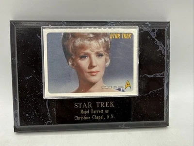 Rittenhouse Star Trek TOS 40th Anniversary Nurse Chapel Trading Card On Plaque - Image 1 of 4