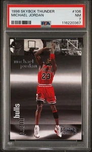 Michael Jordan 1998 Skybox Thunder Basketball Card # 106 Bulls HOF PSA 7! - Foto 1 di 2