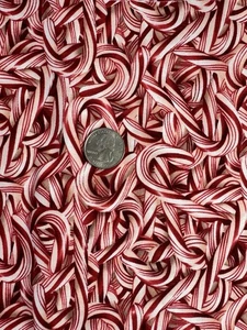 RJR fabrics Kyle’s Marketplace 2006 - Candy Canes - 32 by 4 Inches - Picture 1 of 4