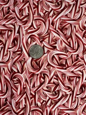 RJR fabrics Kyle’s Marketplace 2006 - Candy Canes - 32 by 4 Inches - Image 1 of 4