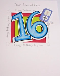 Tarjeta de cumpleaños 16. Gama de cartas Second Nature. - Imagen 1 de 3