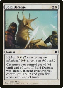 1x FOIL Bold Defense ZEN Zendikar #003 Magic The Gathering inglés casi nuevo/tarjeta C sin jugar - Imagen 1 de 1