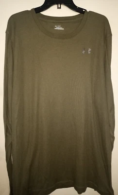 😃Under Armour ARMY GREEN Thermal Long Sleeve Mens Shirt 3XL XXXL NWOT NEW - Image 1 of 4