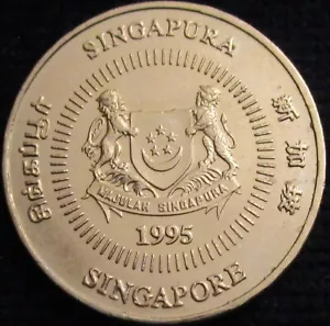 SINGAPORE, 50 CENTS 1995, ALMOST UNCIRCULATED. - Picture 1 of 2