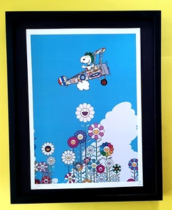 🔥Death NYC Large Framed 16x20in COA Graffiti Snoopy Aviator Murakami 2 - Picture 1 of 6