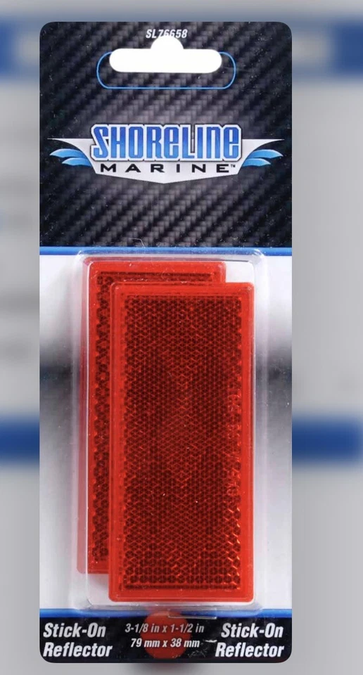 SHORELINE MARINE Shoreline SL76658 Reflector Red Pac Of 2