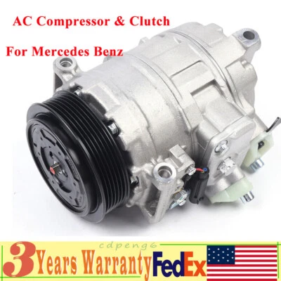 A/C AC Compressor w/Clutch For Mercedes Benz S430 S500 E320 E350 C230 C240 CL500 - Image 1 of 4