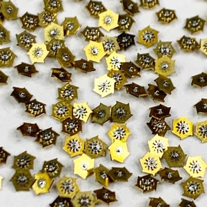 20 Unique Watch Gears Pinwheel Part Gold Steampunk Art Watchmaker Repair Lot - Picture 1 of 5