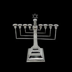 George V Sterling Silver Menorah Birmingham 1939 Britton Gould & Co - Picture 1 of 7