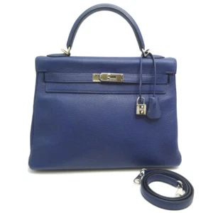 HERMES Kelly 32 □D Made in 2000 Inside stitching Palladium Taurillon Roy bg17223 - Picture 1 of 10