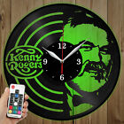 Horloge vinyle DEL KENNY ROGERS DEL art mural horloge décoration cadeau original 6438