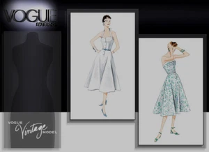 Vestido Retro Circa 1953 Patrón de Costura U-Pick Talla 4-18 Vogue 2961 NUEVO FUERA DE STOCK - Imagen 1 de 3
