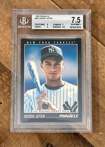 1993 Pinnacle - #457 Derek Jeter (RC) - BGS Graded 7.5 NEAR MINT+ Yankees HOF
