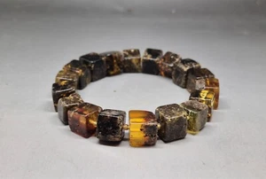 Pulsera Ámbar Báltico Natural Genuino 18,2 gramos Sin Mejora Verde - Imagen 1 de 6