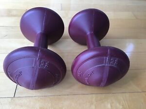 SET OF 2 X 6.6 LBS (3 KGS EA) BROWN DUMBBELLS STRENGTH FITNESS GEAR WEIGHTS 