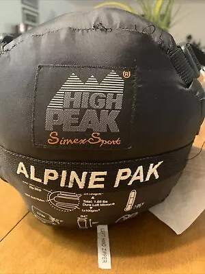 High Peak Simex Sport Alpine Pak Sleeping Bag +20° F Blue 34x90 Inch - Image 1 of 2
