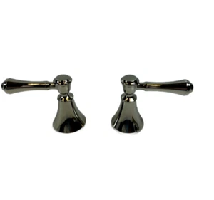 Delta H297 Cassidy Set of 2 Lever Handles for Bathroom Faucet or Bidet , Nickel - Picture 1 of 3