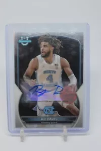 2022-23 Bowman University Chrome Chrome Prospect Auto RJ Davis #10 Auto - Picture 1 of 2