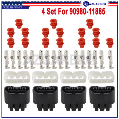 4 piezas 90980-11885 para Toyota Echo 2000-2005 nuevo kit de conector de enchufe de bobina de encendido Foto 1 de 4