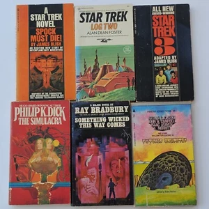 Vintage Science Fiction Paperback Lot Star Trek Simulacra Arthur Clarke READ - Picture 1 of 24