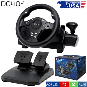 DOYO 270° Gaming Racing Steering Wheel With Pedals For PS4 PS3 PC XBOX One 360 - Picture 1 of 12