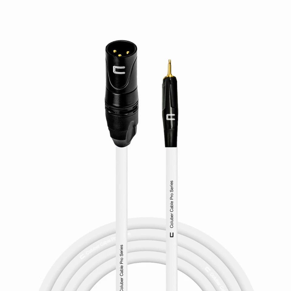 3-Pin XLR Male to 3.5 mm TS Unbalanced Mono Audio Cable Custom Length Color Cord - Image 1 of 4