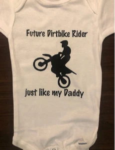 Dirt bike baby onesie ® infant motocross bodysuit boy shower gift toddler shirt - Picture 1 of 2